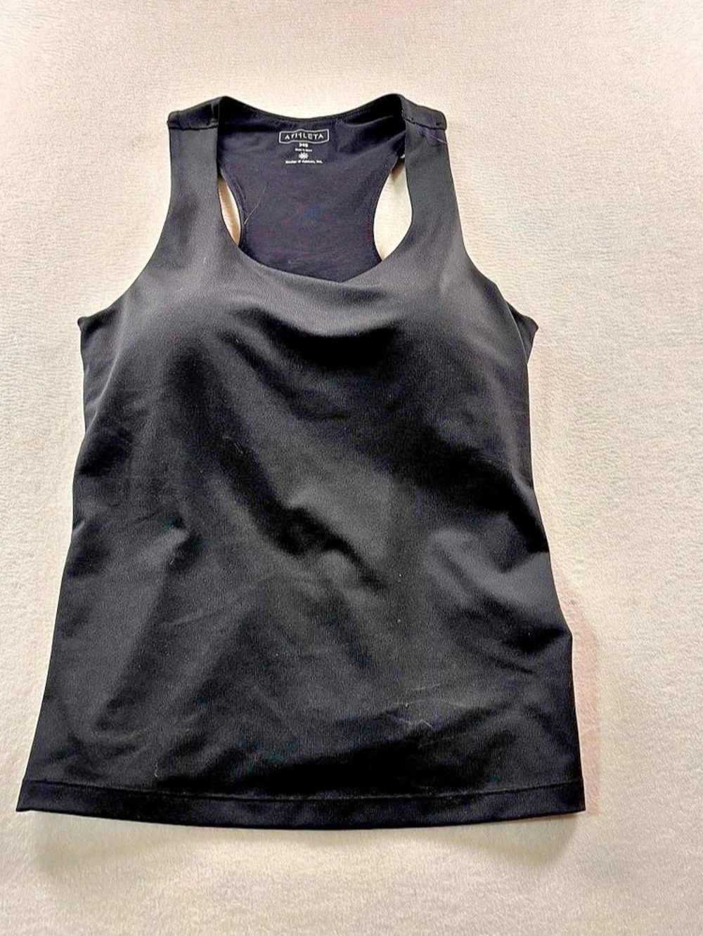 Athleta Black Tank Top Size 34B Like New